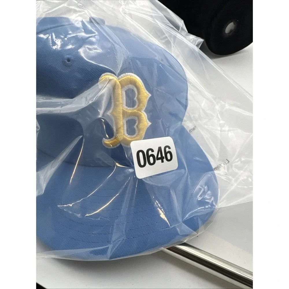 New Era Red Sox City Connect Hat Mens 7 1/4 Blue Yellow Good MLB UCLA 59FIFTY